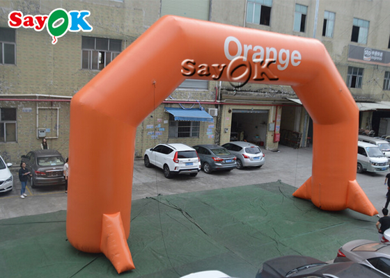 Оранжевый свод входа PVC раздувной для продвижения рекламы события