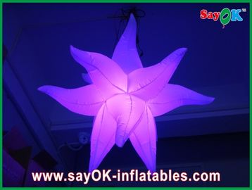 Пурпуровый зеленый пожаробезопасный гигантский раздувной свет СИД звезд для украшений партии