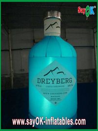 Голубое раздувное украшение освещения бутылки вина раздувное для рекламировать