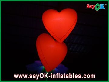 Симпатичное большое красное раздувное сердце с светами водить для празднества, диаметра 1.5M