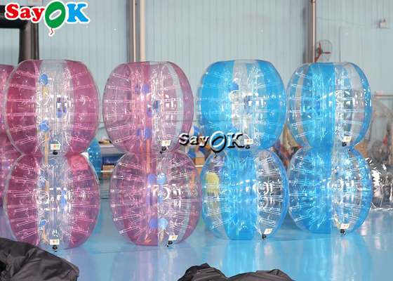 Надувные карнавальные игры для взрослых TPU PVC Body Zorb Bumper Ball Set Прозрачный синий розовый надувной пузырь Футбол