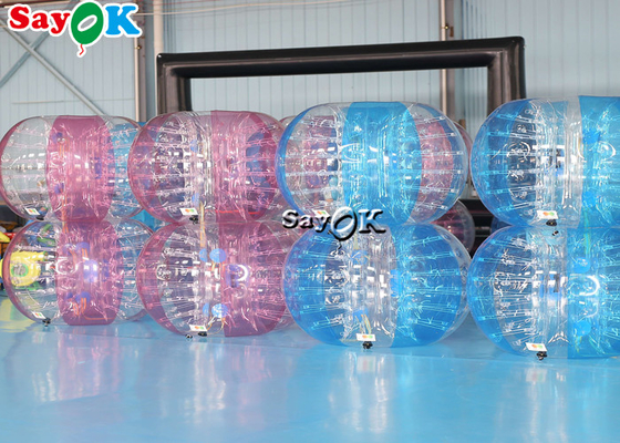 Надувные карнавальные игры для взрослых TPU PVC Body Zorb Bumper Ball Set Прозрачный синий розовый надувной пузырь Футбол