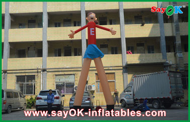 Раздувной развевая мультфильм человека красный рекламируя танцоров воздуха печатая привлекательные 5m высоко для супермаркета