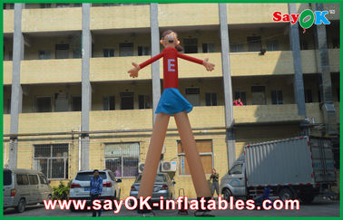 Раздувной развевая мультфильм человека красный рекламируя танцоров воздуха печатая привлекательные 5m высоко для супермаркета