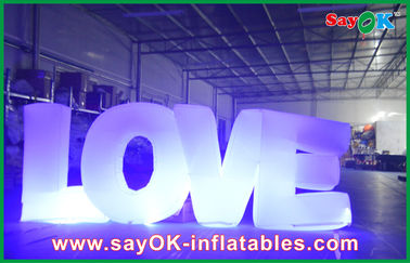 Влюбленность освещая ткань нейлона украшений Inflatables ярда напольную