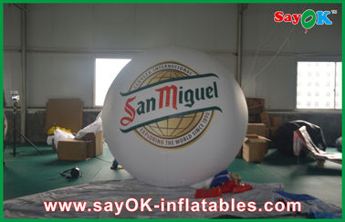 Рекламировать PVC воздушного шара 0.18mm блимпа гелия воздушного шара белизны 2M раздувной