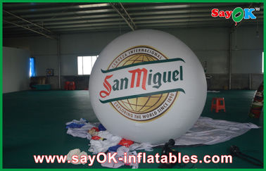 Рекламировать PVC воздушного шара 0.18mm блимпа гелия воздушного шара белизны 2M раздувной