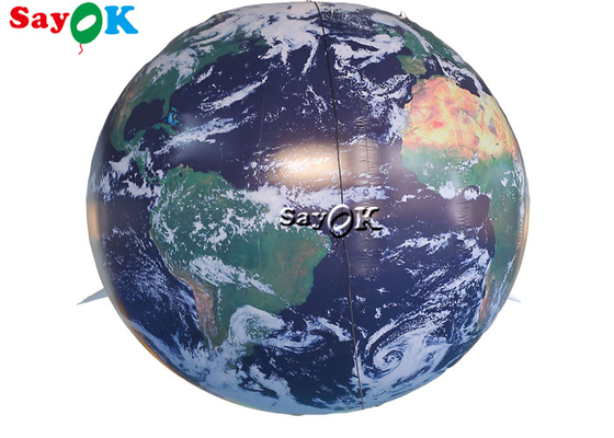 Модель глобуса земли события 2.5m школы 8ft раздувная декоративная с освещением приведенным