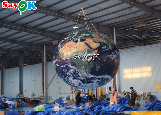 Модель глобуса земли события 2.5m школы 8ft раздувная декоративная с освещением приведенным