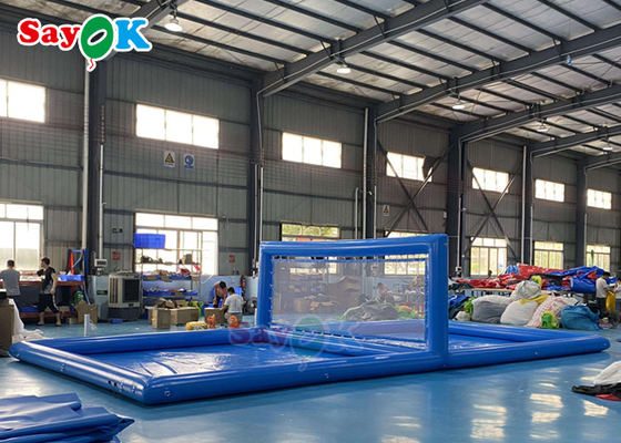 Взрослые спортивные гигантский надувный бассейн для волейбола с сеткой шелковой печати надувные водные игрушки для детей