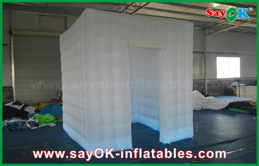 White Props Inflatable Photo Booth / Photobooth Props Frame Cube Tent