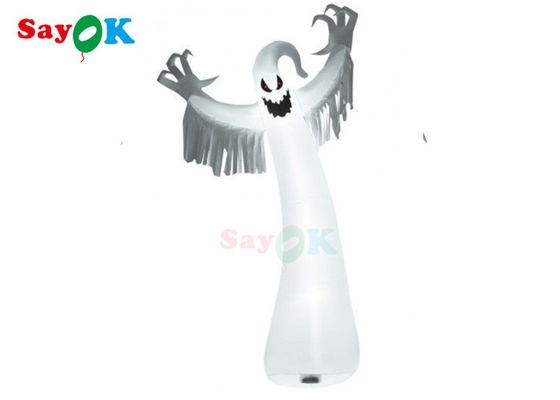 Призрак хеллоуина украшений праздника брезента раздувным приведенный крупным планом белый