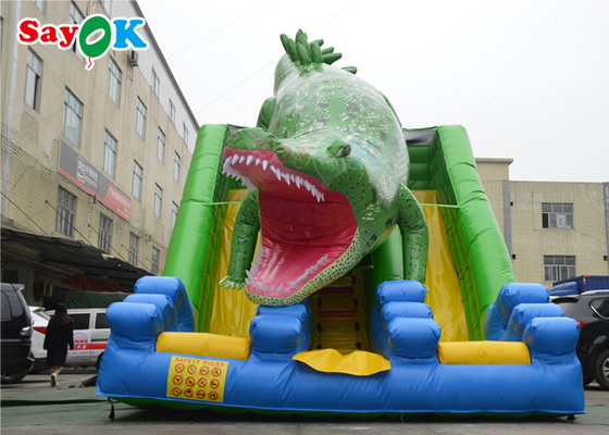 Надувный скользкий горка коммерческий большой крокодил тема надувный вышибальщик надувный горка для детей