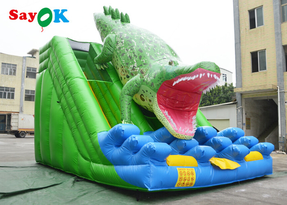 Надувный скользкий горка коммерческий большой крокодил тема надувный вышибальщик надувный горка для детей