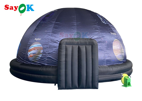 Подгонянный напечатанный раздувной шатер купола проекции черноты планетария для дисплея науки