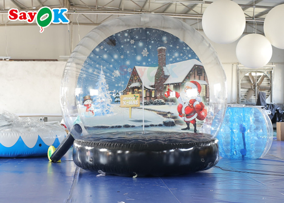 Рождественский человеческий размер гигантский надувной снежный шар прозрачный глобус шар фотобудка