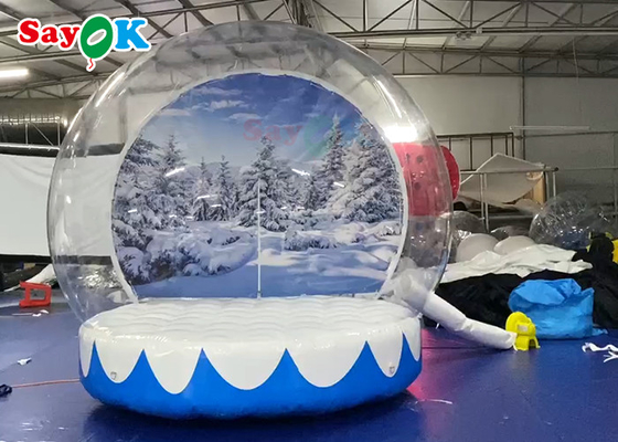 будочка фото глобуса снега стены предпосылки рождества украшений двора ПВК 0.6мм раздувная