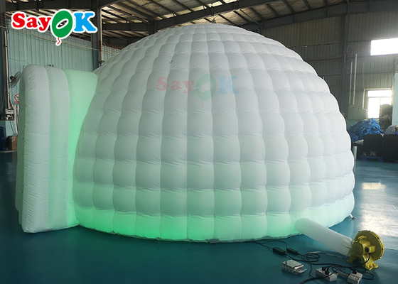 6x5x3.2m Чистая белая надувная купольная палатка со светодиодной подсветкой