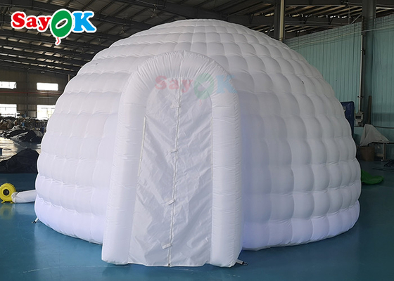 6x5x3.2m Чистая белая надувная купольная палатка со светодиодной подсветкой