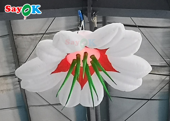 Подгонянное гигантское раздувное украшение цветка СИД Inflables свадьбы смертной казни через повешение цветка
