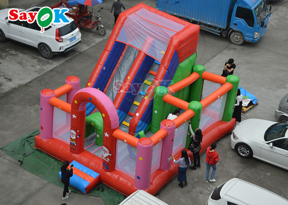 Хвастун партии детей на открытом воздухе коммерчески раздувного дома прыжка взрослый комбинированный с водными горками