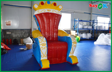 Голубой и красный трон/софа ПВК изготовленный на заказ рекламируя Инфлатаблес для упорки