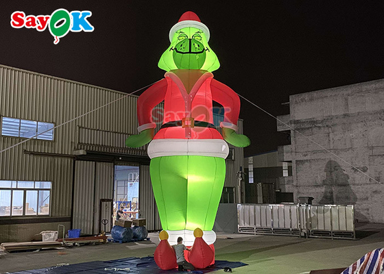 Изготовленное на заказ раздувное рождество Санта воздушного шара Inflable Grinch персонажей из мультфильма для украшения