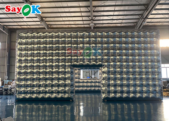 Специализированная серебряная надувная кубическая палатка для вечеринки свадьбы шоу выставки события надувная воздушная палатка