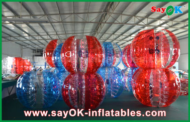 Раздувные игры лужайки освобождаются/шарик пузыря красного/голубого раздувного гиганта шарика пузыря футбола человеческий