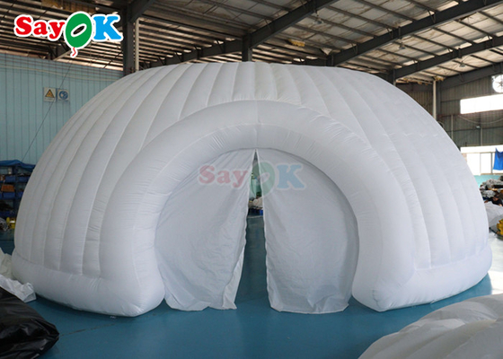 Рекламная надувная свадебная палатка с панорамным куполом, надувная белая палатка