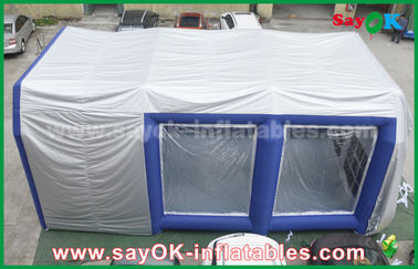 шатер дома будочки брызг изготовленных на заказ раздувных продуктов ПВК 0.5мм белый голубой раздувной