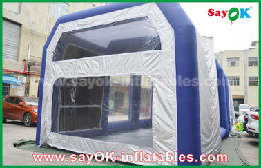 шатер дома будочки брызг изготовленных на заказ раздувных продуктов ПВК 0.5мм белый голубой раздувной