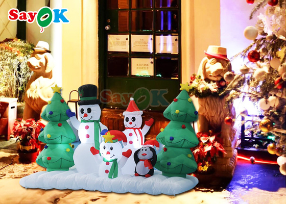 Большое наружное освещение Снеговик Санта Взрывать Рождественскую елку Надувные устройства Убранство двора