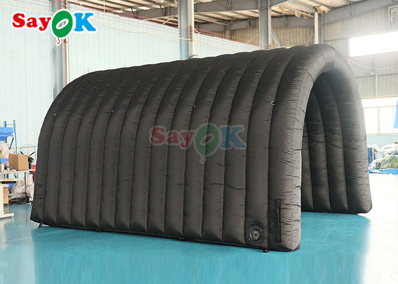 Чёрный надувный спортивный туннель шатер для футбольных игр Наружные мероприятия Входный туннель