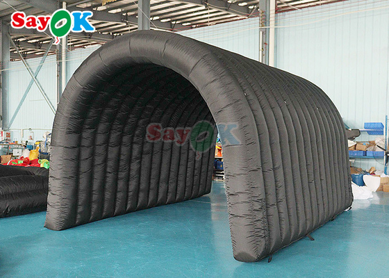 Чёрный надувный спортивный туннель шатер для футбольных игр Наружные мероприятия Входный туннель