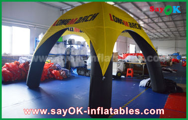 Идет логотип шатра воздуха Outdoors напечатал шатер купола паука шатра воздуха 4 ног раздувной с материалом PVC