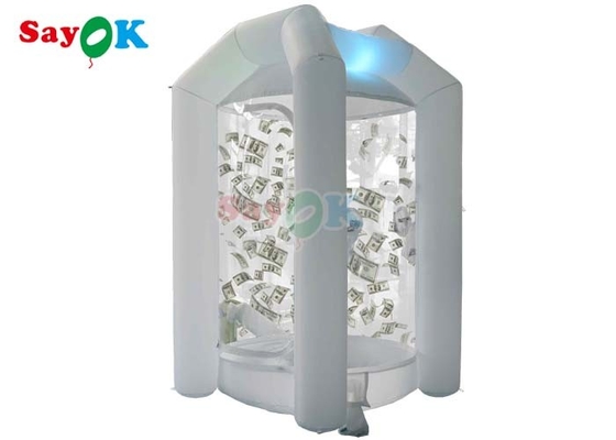 Белая 210d нейлоновая ткань надувная банкомат куб наличные хватать ловить стенд