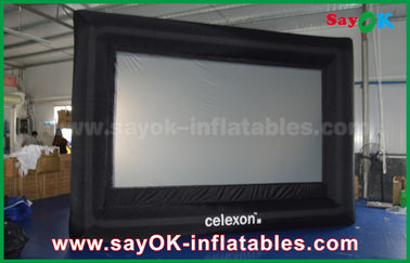 Белый PVC киноэкранов задворк изготовленный на заказ/черный раздувной экран проекции с утверждением SGS рамки