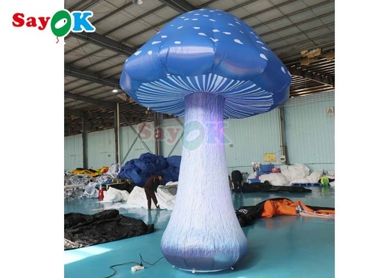 13.1ft полный печатный надувный гриб светодиодное синие воздушные грибы Декорация мероприятия