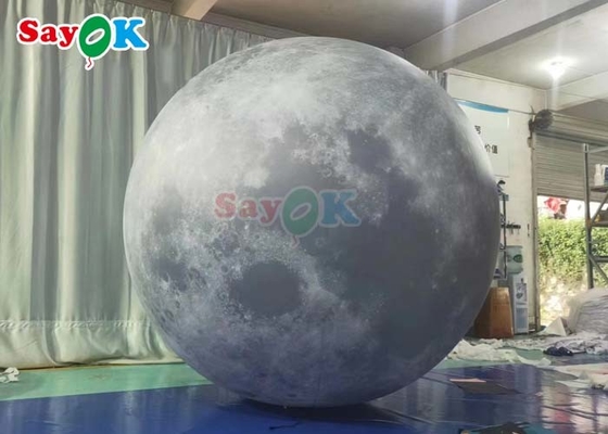 6.6ft Led Light Надувный лунный шар Большой надувный планетарный сценный декор для мероприятий