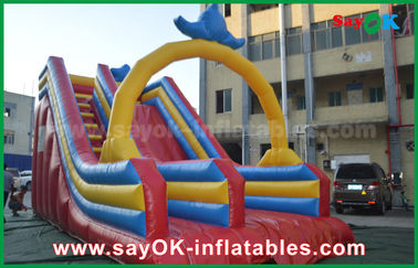 Скачкообразный замок со слайдом на заказ 0,55 ПВХ брезентный надувный слайд для водного развлечения / аквапарка