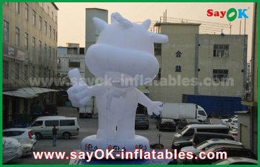 Высота 10м скотин изготовленных на заказ раздувных персонажей из мультфильма белая