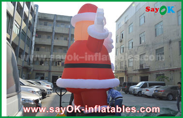 Украшения праздника изготовленной на заказ высоты раздувные, на открытом воздухе раздувной Санта Клаус