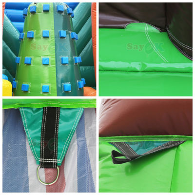 Красочный надувный ход препятствий для внутренних и наружных надувных спортивных игр надувный замок со скользкой