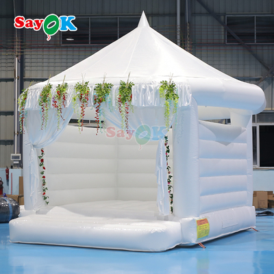 Sayok White Inflatable Bounce House Party Outdoor Wedding Bouncy Castle Надувные устройства для свадьбы