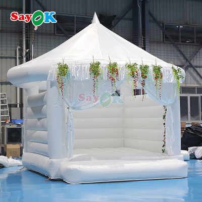 Sayok White Inflatable Bounce House Party Outdoor Wedding Bouncy Castle Надувные устройства для свадьбы