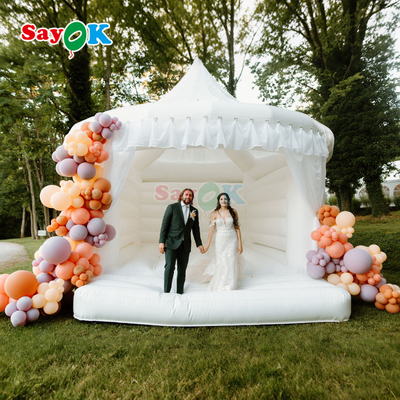 Sayok White Inflatable Bounce House Party Outdoor Wedding Bouncy Castle Надувные устройства для свадьбы