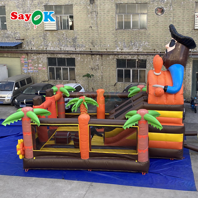 Sayok Pirate Ship Commercial Bounce House Комбо Надувный вышибальщик со слайдом