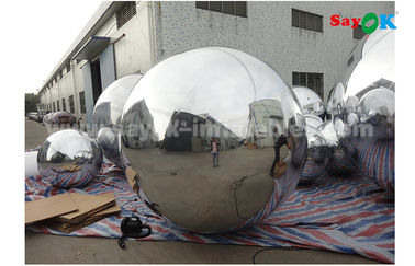 Золотой зеркальный шар Легкий серебряный Диа 2м Надувный шарик для рекламы Легко переносится