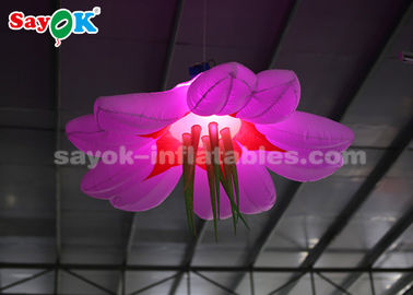 Красочные 1.5м раздувные украшение/крупный план освещения вися цветок СИД